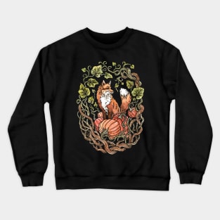 Autumn Fox | Watercolor Pumpkin Patch Garden Crewneck Sweatshirt